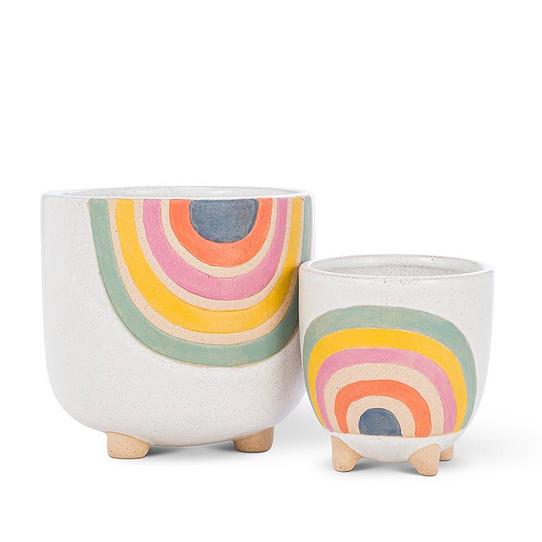 Rainbow Planter with Legs 5" H