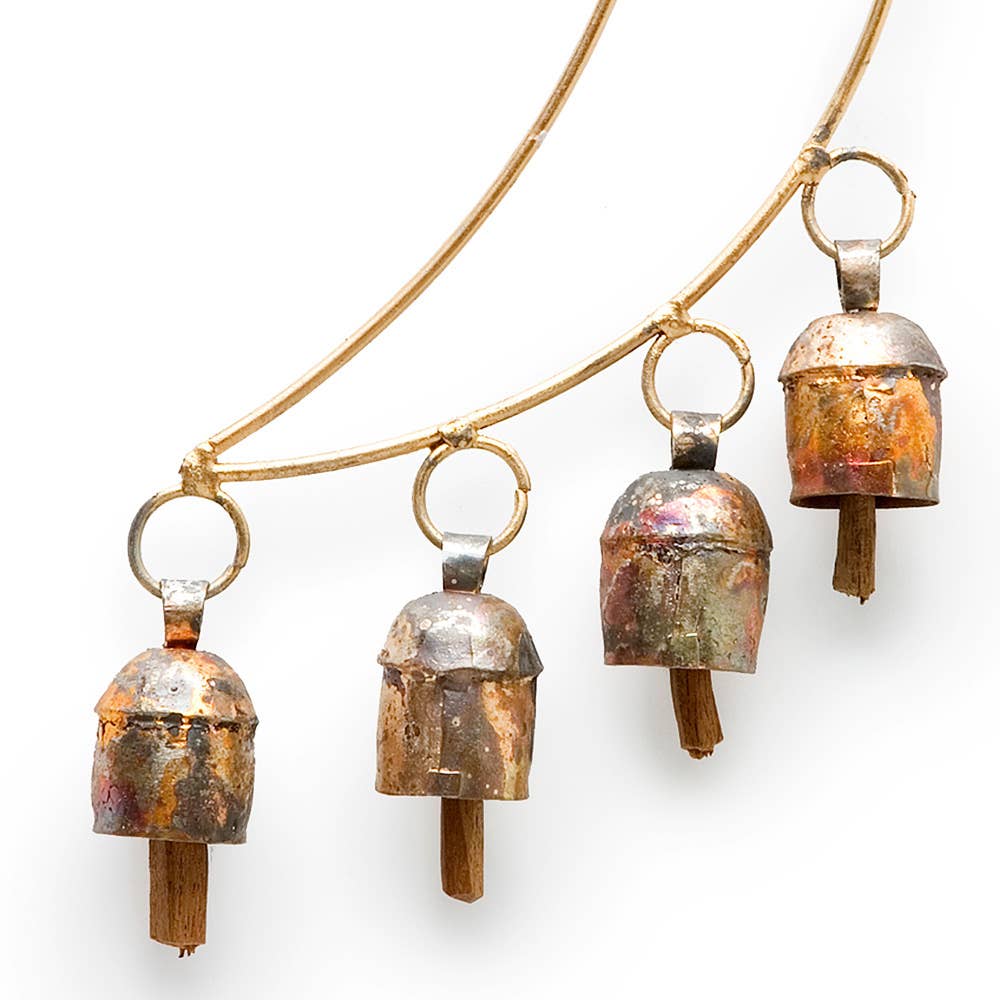 Moon Chime, Bronze Hand-tuned Garden Wind Chime, India
