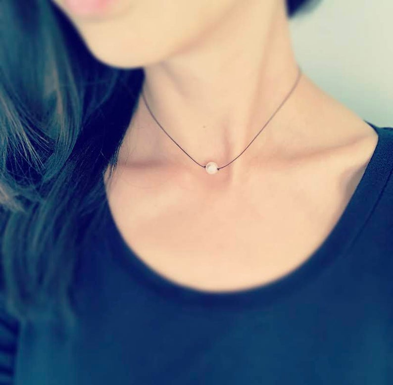 Single Celestial Crystal Pearl Necklace