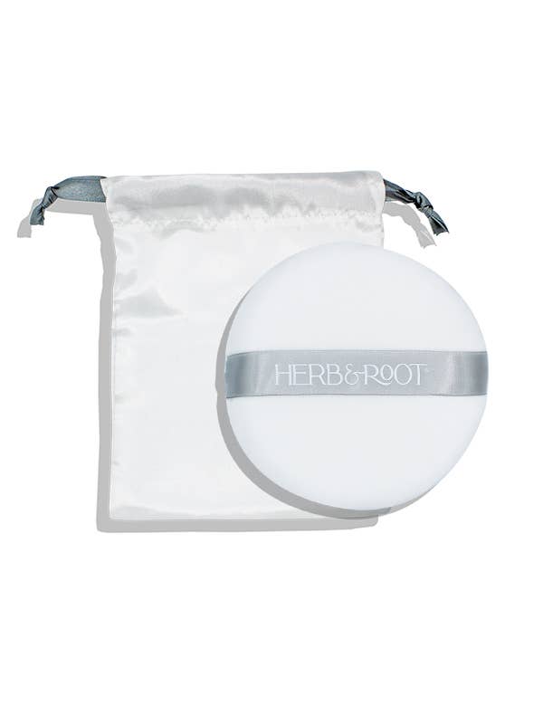 Powder Puff + Satin Storage Bag