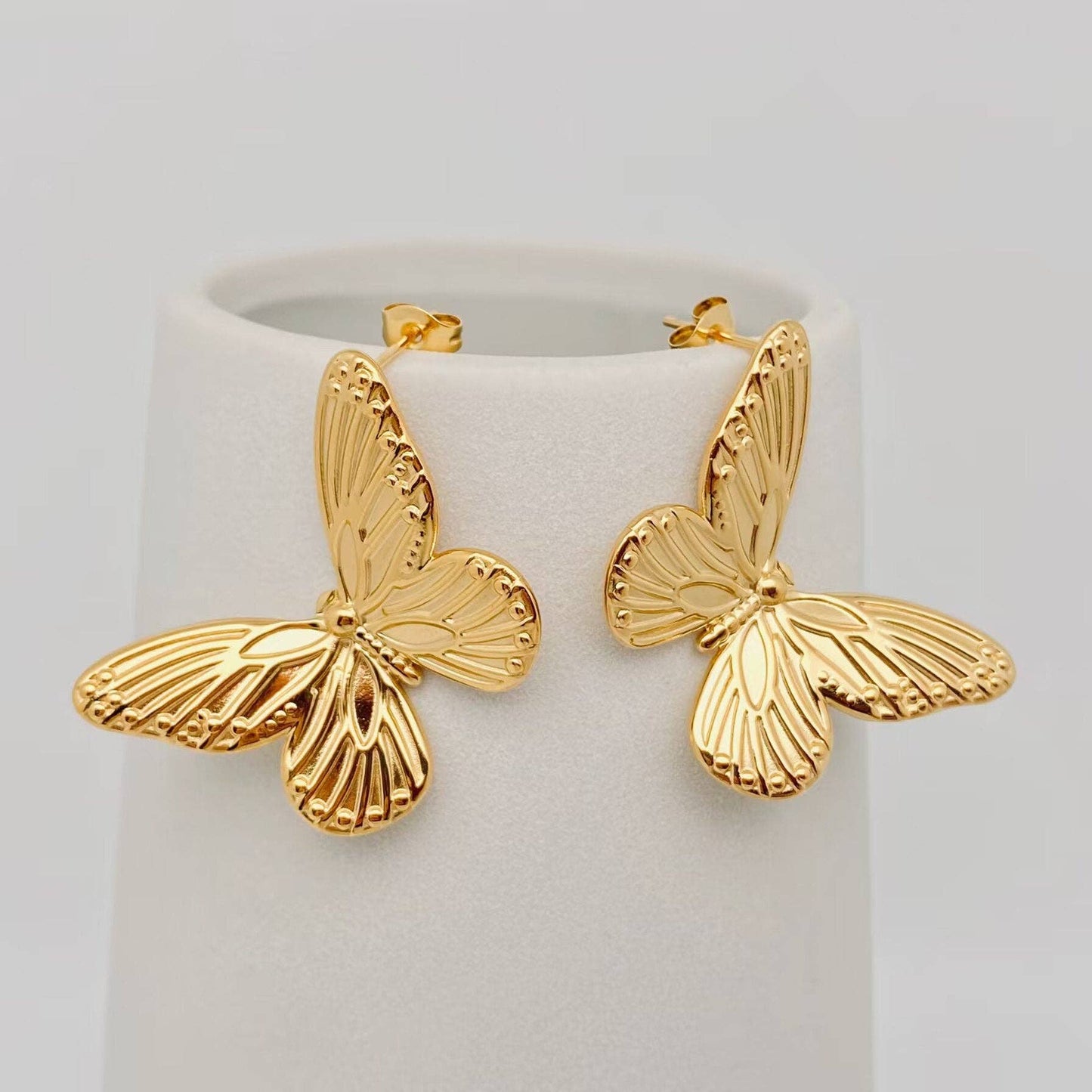 18K Gold Plated Stainless Steel Earrings