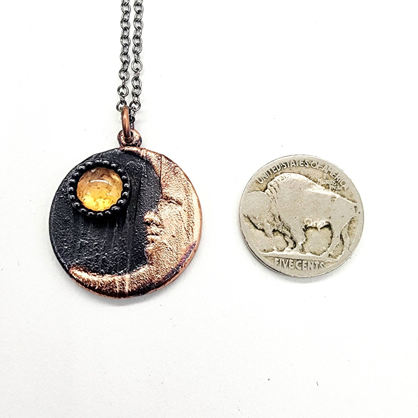 Citrine Goodnight Moon Necklace