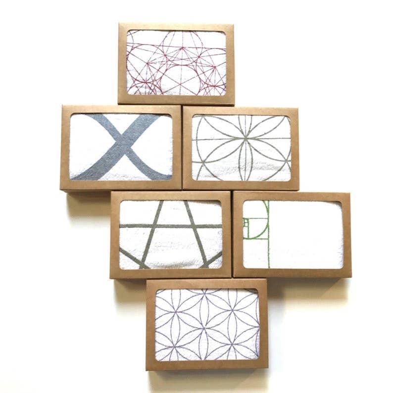 Assortment Sacred Geometry Crystal Grid Cloth Designs: Infinity