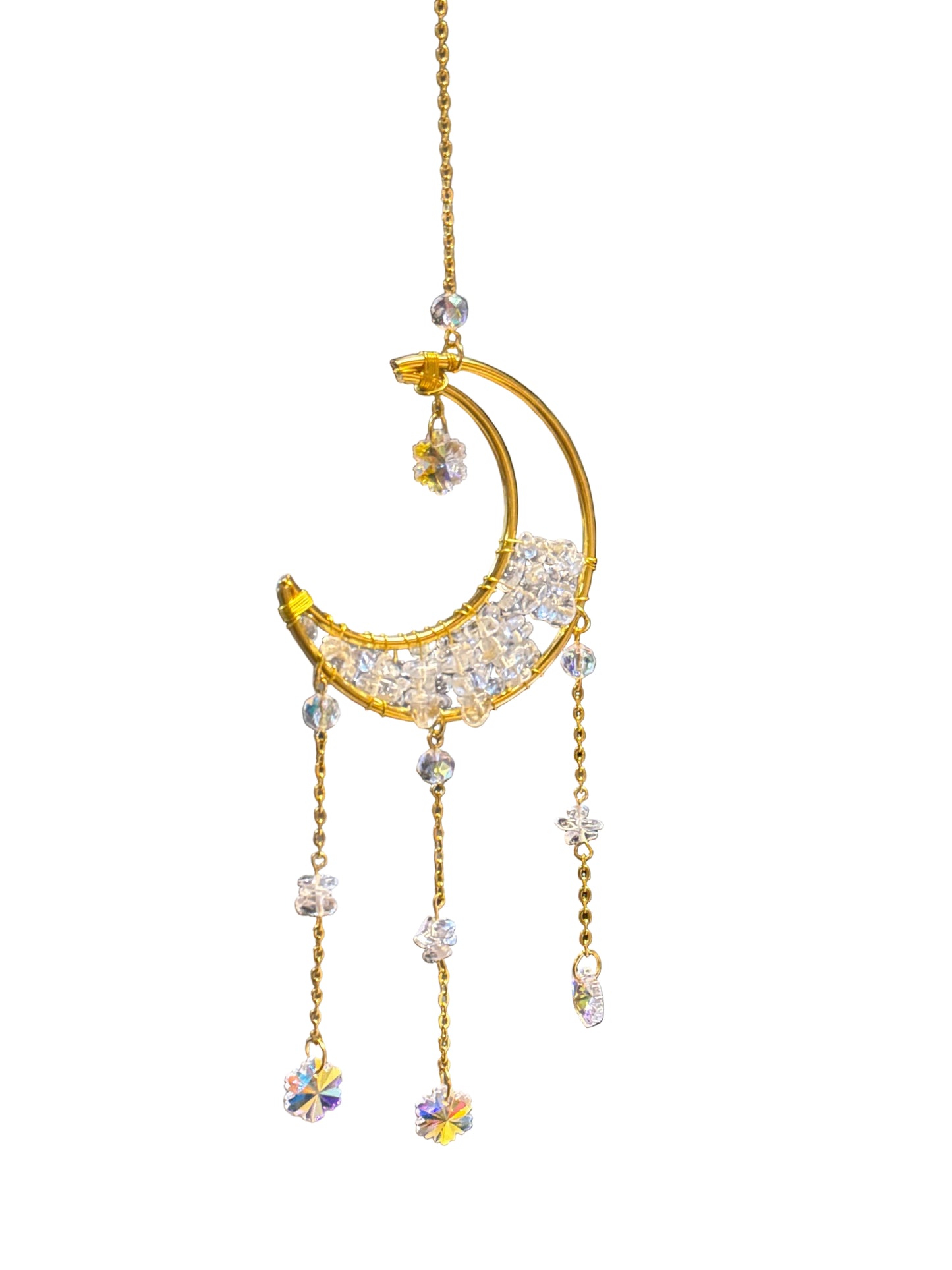 Suncatcher Small with Moon, Crystal, Prism, or Evil Eye