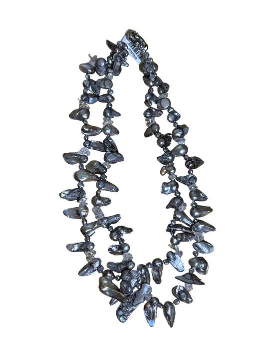 Pearl Freshwater Necklace Doubled Strand 18"