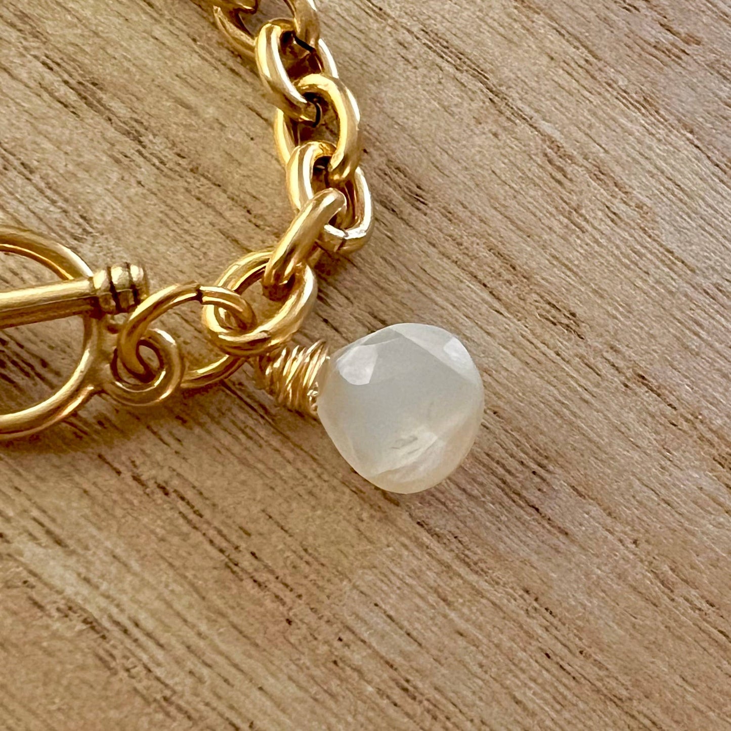 Champagne Thursdays gold traditional charm bracelet