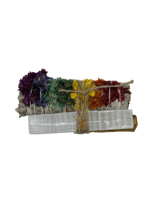 Chakra Sage with Palo and Selenite