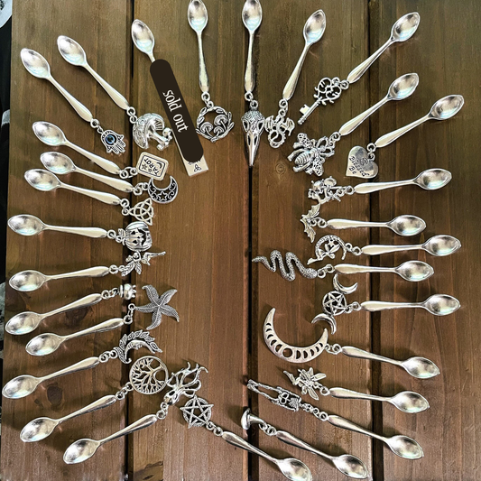 Witchy Charm Spoons, Witch Spoons, Herb Spoons