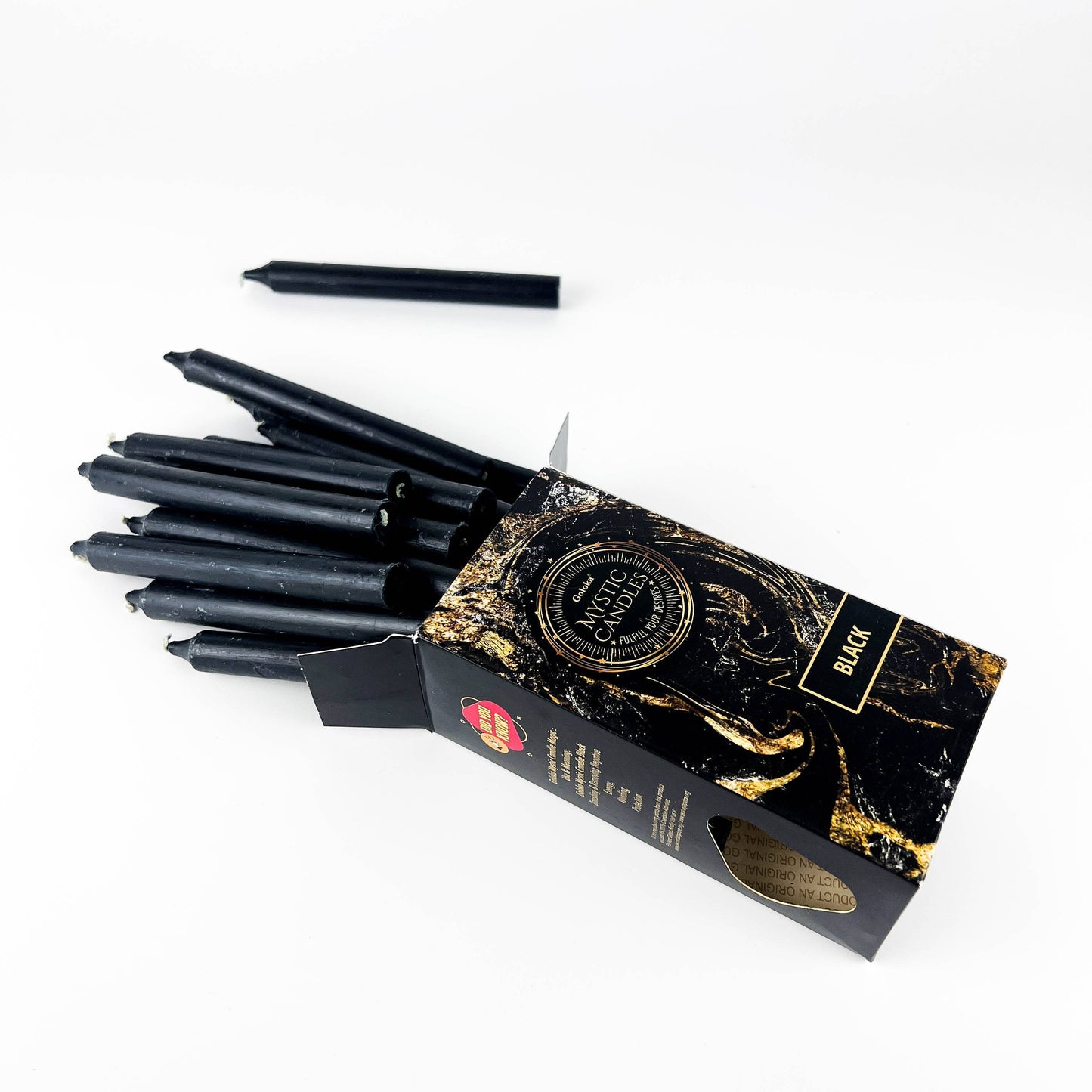Goloka Black Mini Ritual Candle (Pack Of 20) - 0.5"X5"