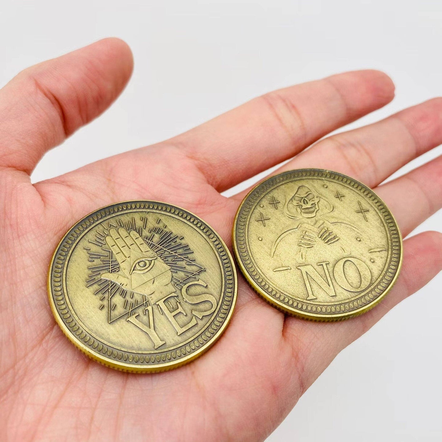 Devil's Eye Death YES/NO Decision Coin Evil Eye
