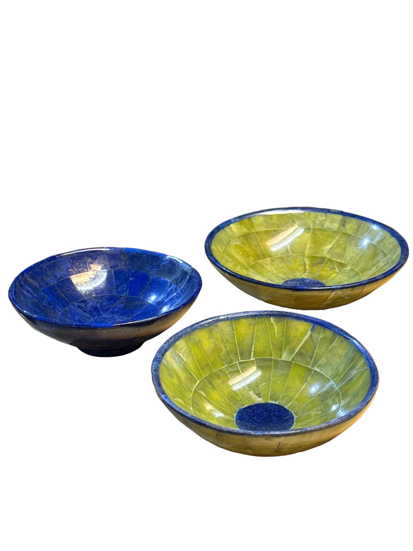 Jade/Lapis Lazuli Mosaic Bowl 5" - 5.5"