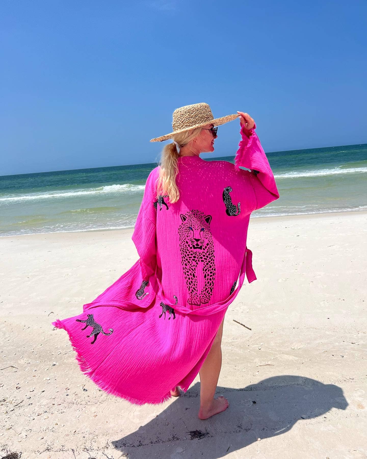Pink Leopard Robe