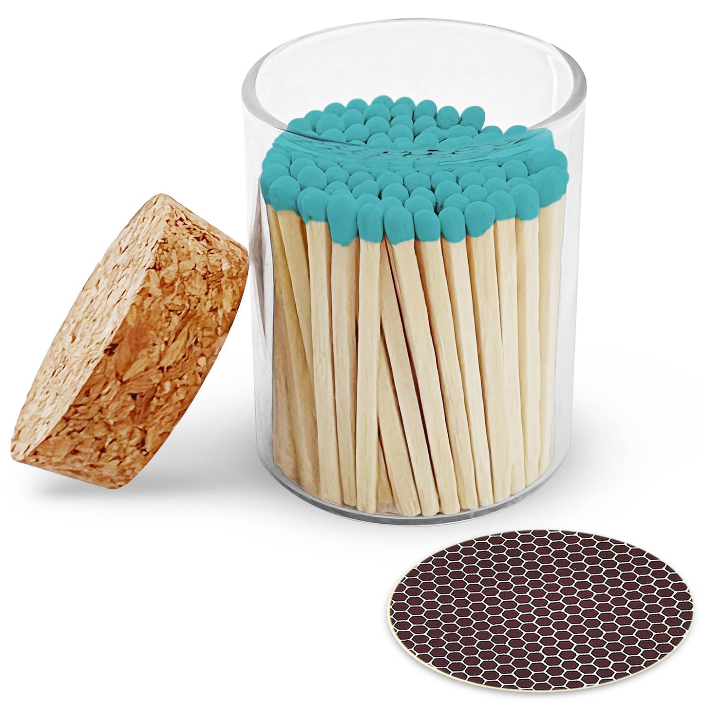 2" Matches in Cork Top Jar - Colors of Your Choice