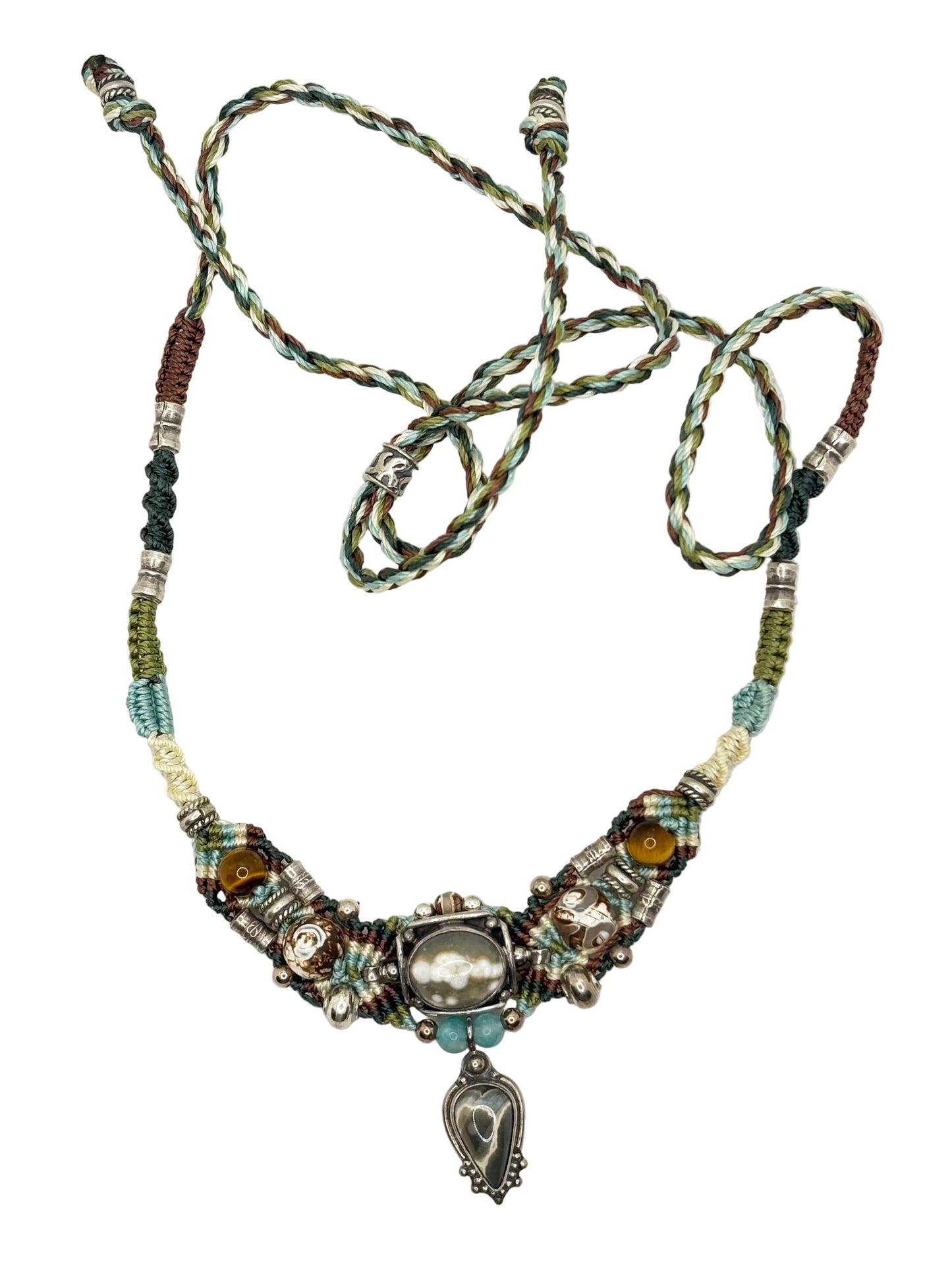 Agate and Tigers Eye Necklace