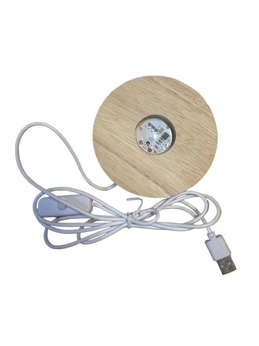 Wood Light Base Large Multi Colored