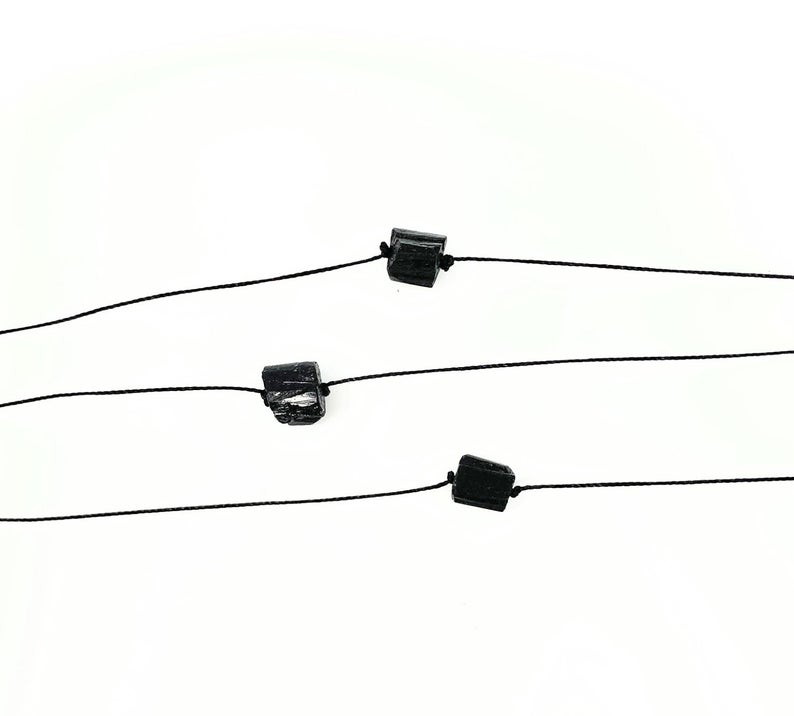 Raw Black Tourmaline Necklace