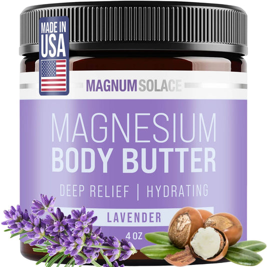 Magnesium Body Butter for Better Sleep - Lavender 5 oz