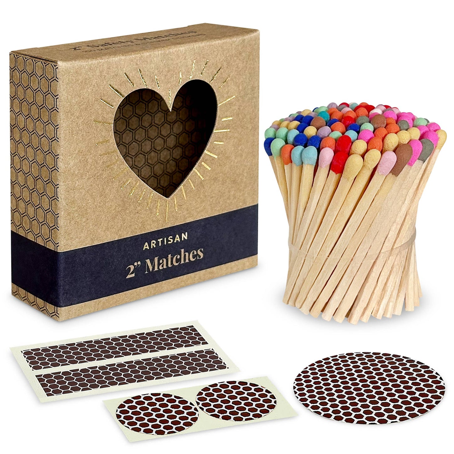 2" Refill Matches - Colors of Your Choice + Striker Stickers