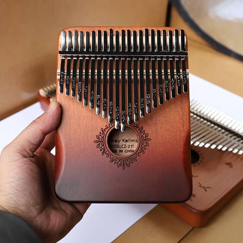 African Kalimba Thumb Piano 21 Keys Gift Pack