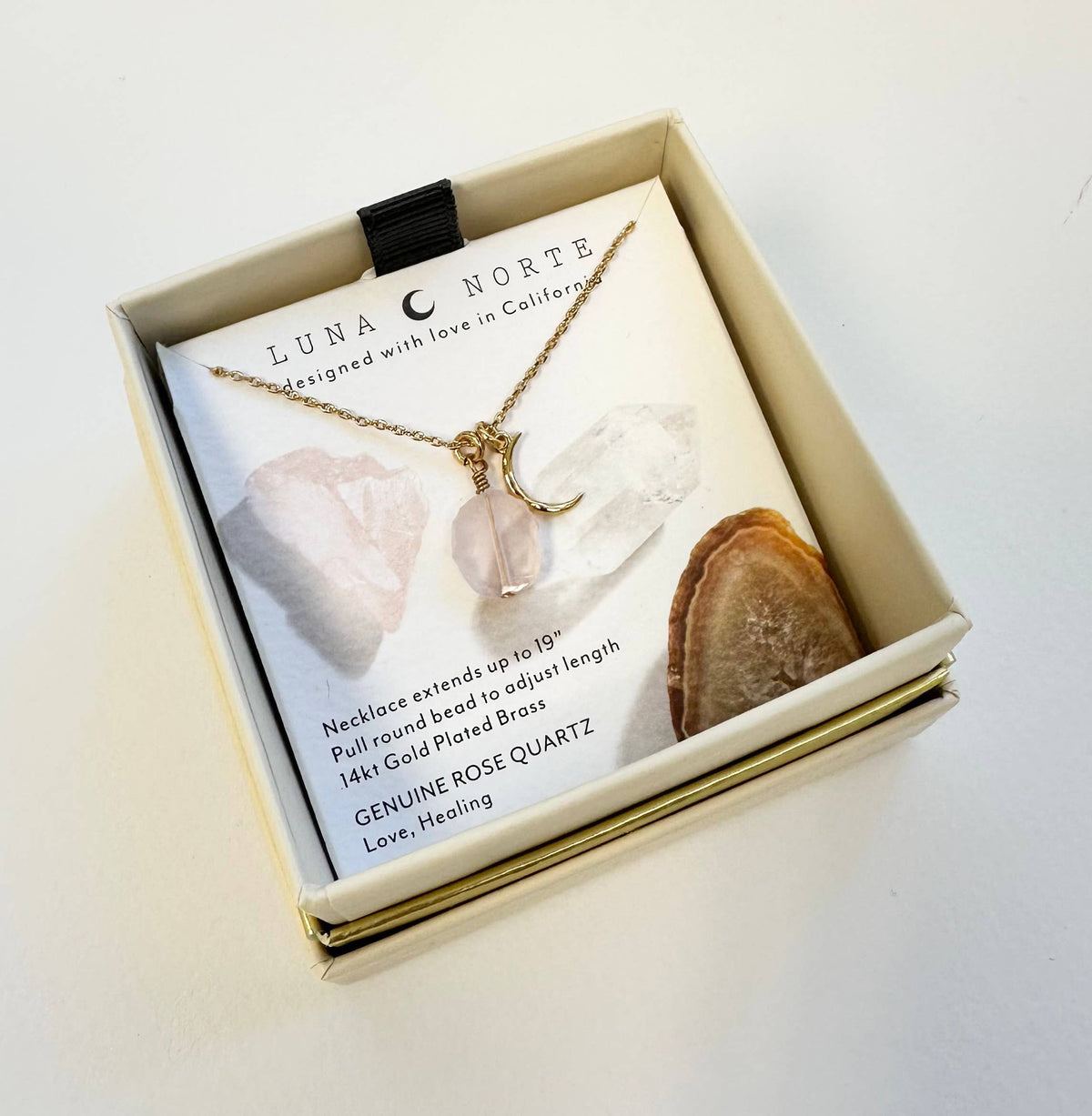 Celestial Being Necklace- Rose Quartz