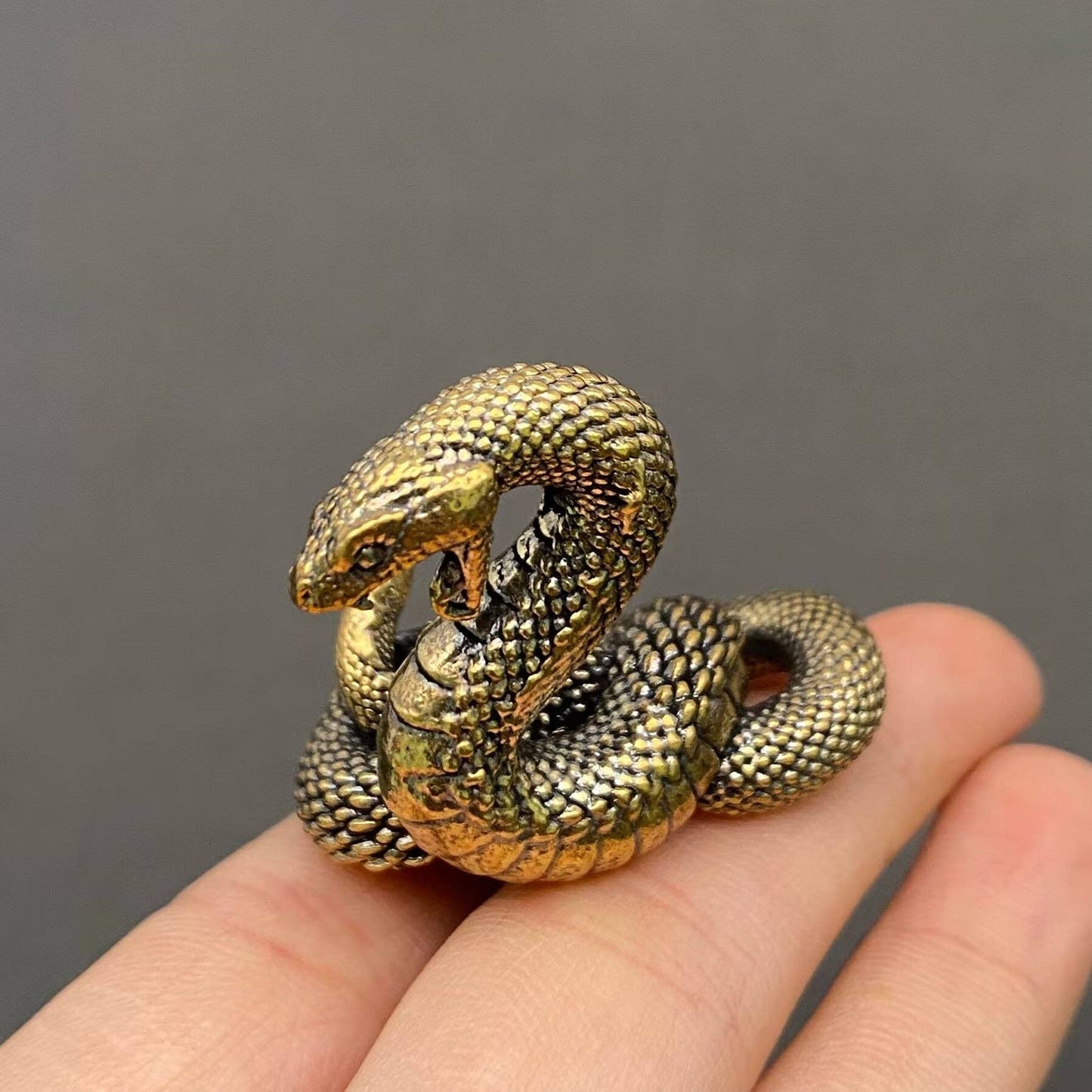 Brass Python Snake Crafts Desktop Ornaments Decoration