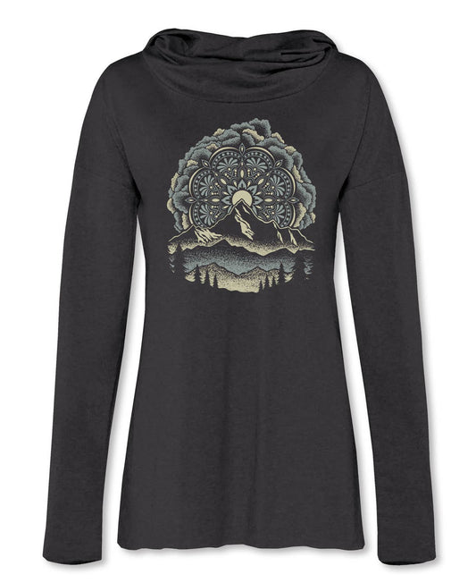 Summit Solstice Mandala Cowl Yoga Hoodie