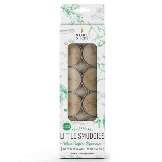 Soy Smudge Candle, Sage & Peppermint - Smudgies (12 pk.)