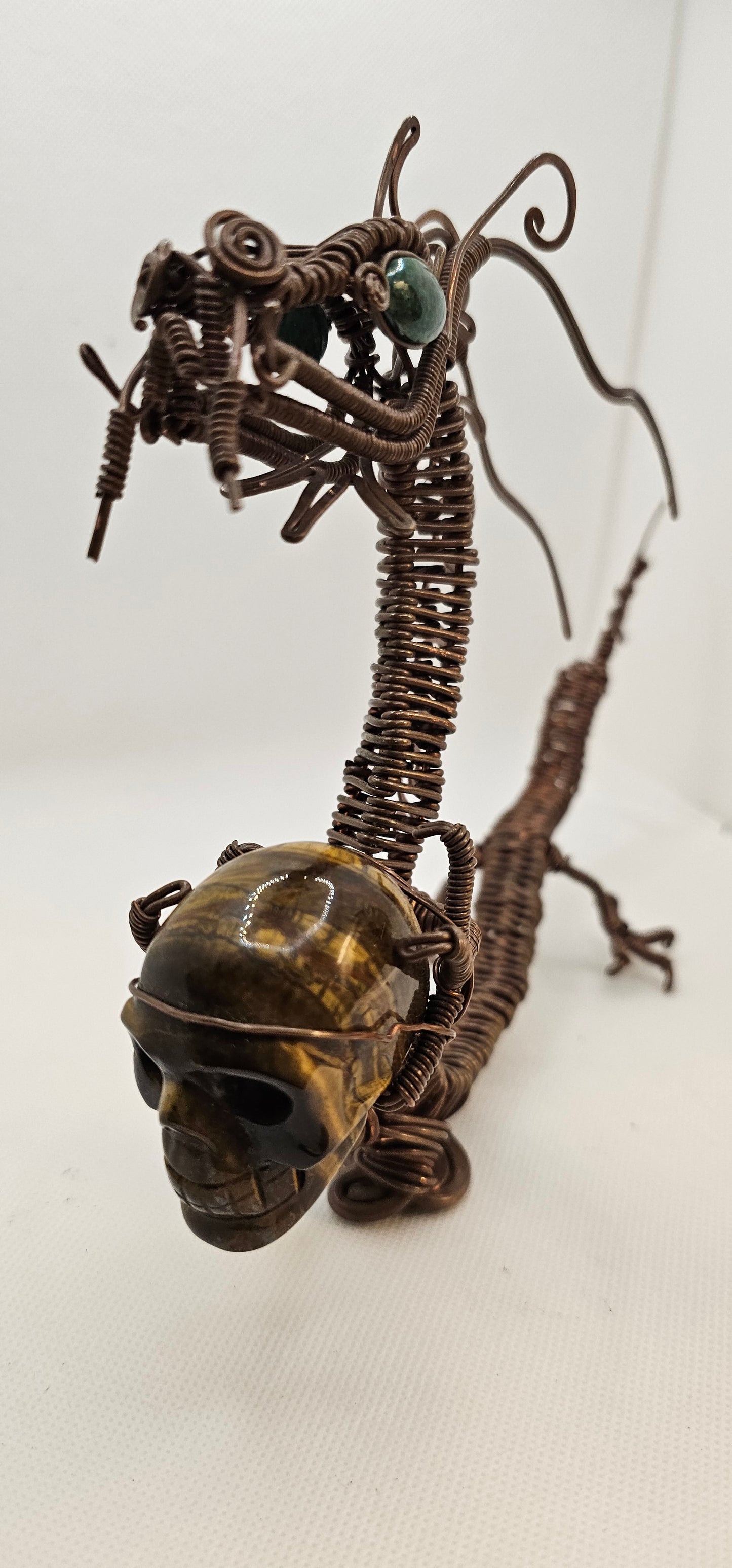 Copper Dragon with Wood Skull