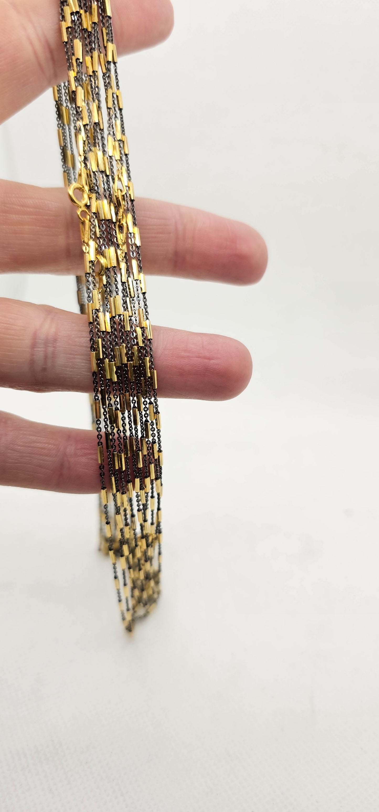 Black & Gold Chain- 16 Inches