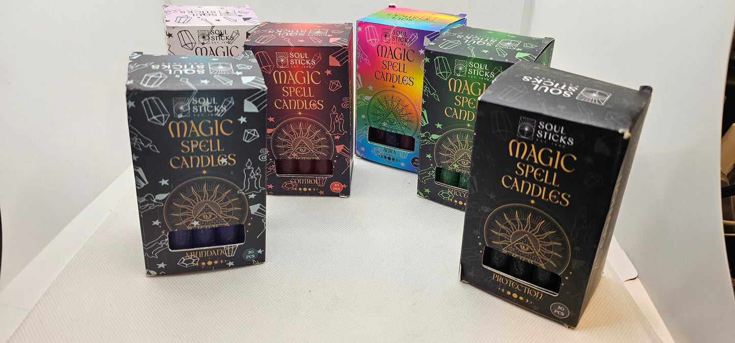 Magic Spell Candles- 20 Pack Soul Sticks