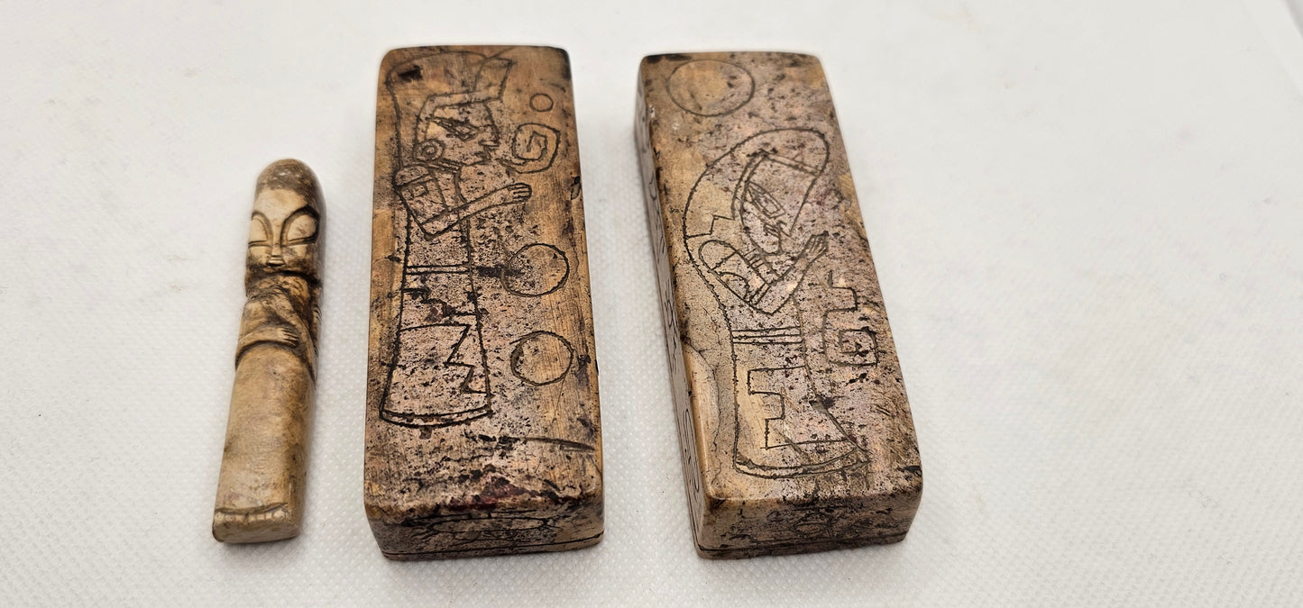 Jalisco Mexico Artifacts- Alien Carvings- Sarcophagus- Artifact D 3-Piece
