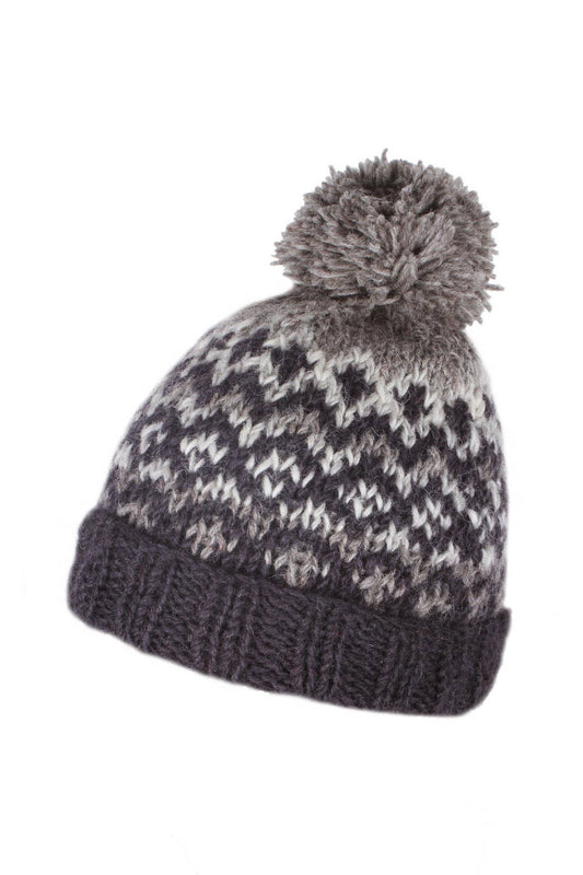 Mens Clifden Bobble Beanie Charcoal: Charcoal