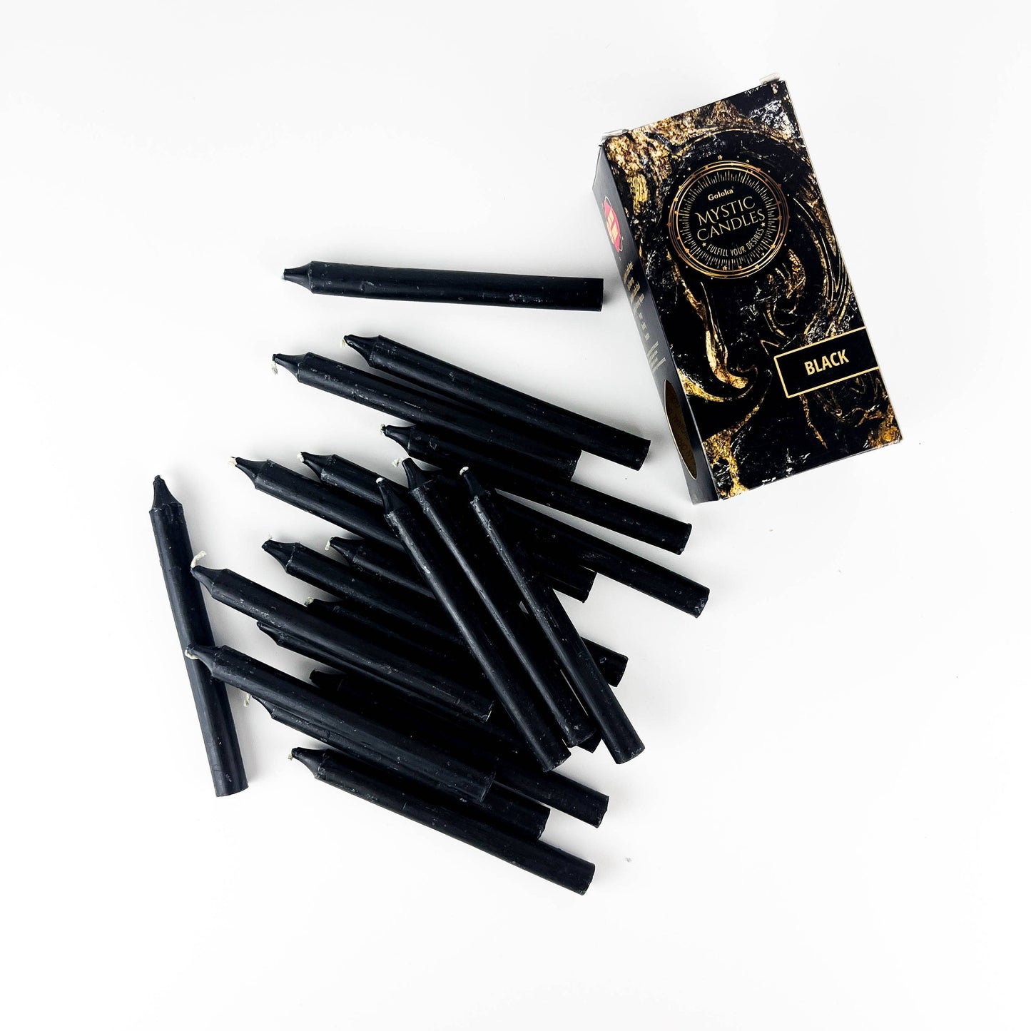 Goloka Black Mini Ritual Candle (Pack Of 20) - 0.5"X5"