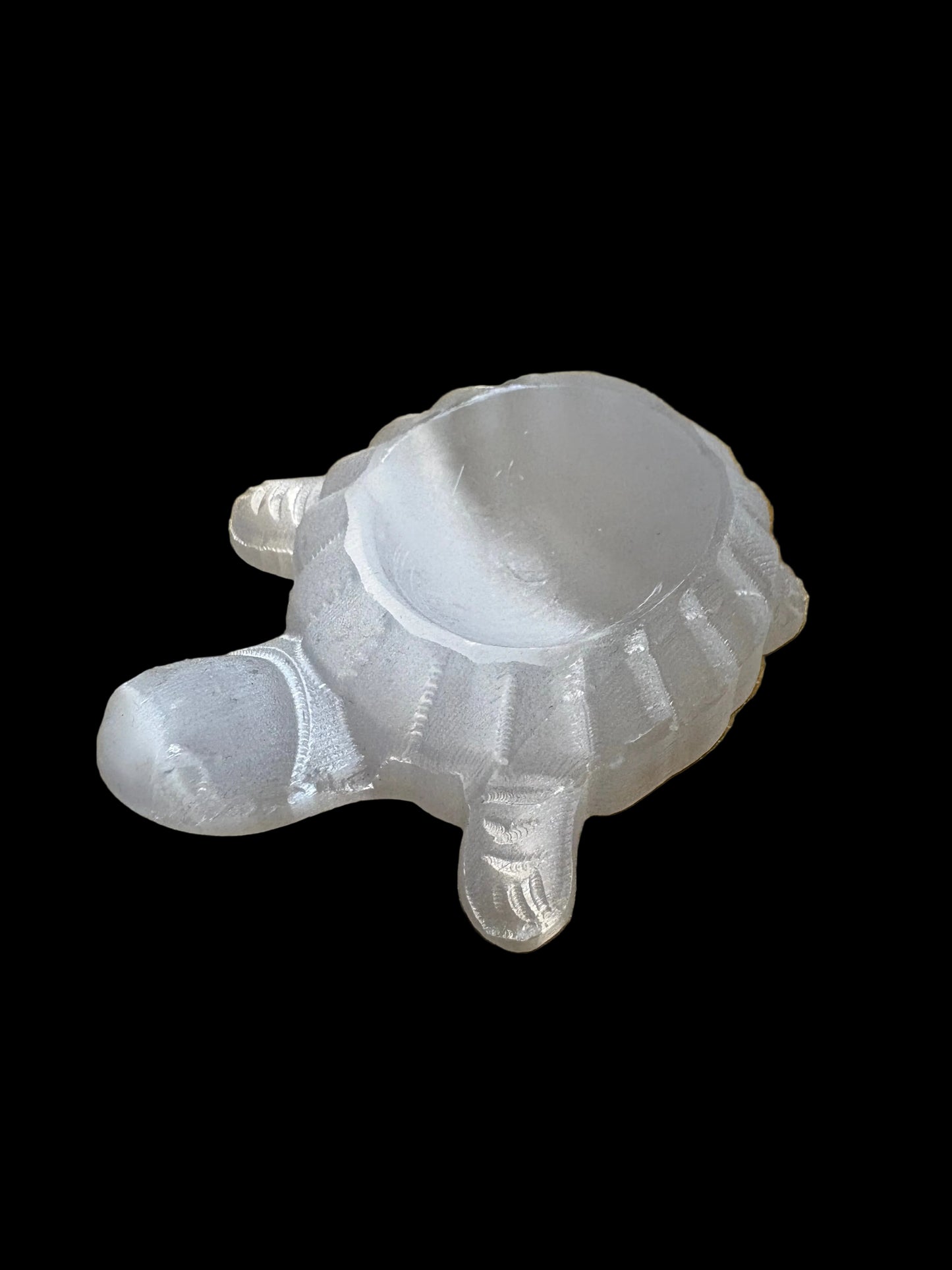 Selenite Turtle Sphere Holder