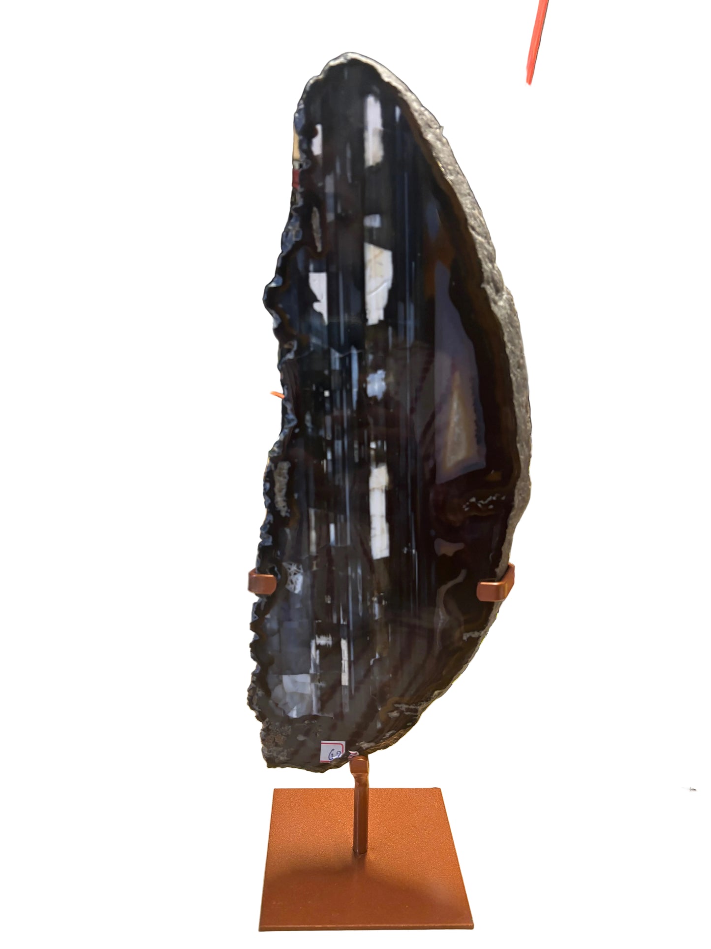 Sliced Agate Druse on Stand 5" x 13"