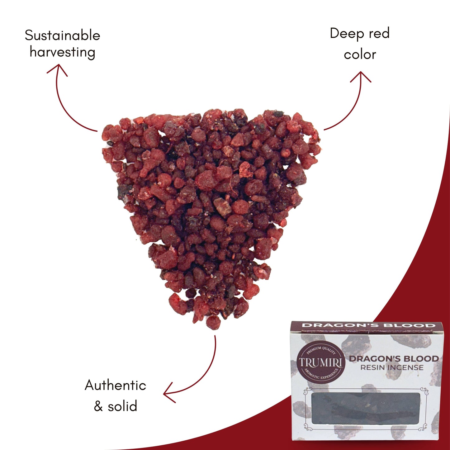 Dragon's Blood Resin Incense - Natural Tree Gum Sap 30g