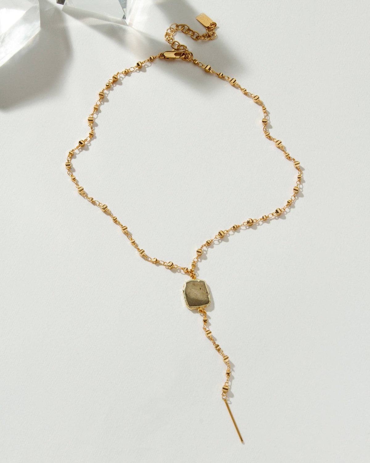 Eterno Amore Gemma Lariat Necklace - Pyrite