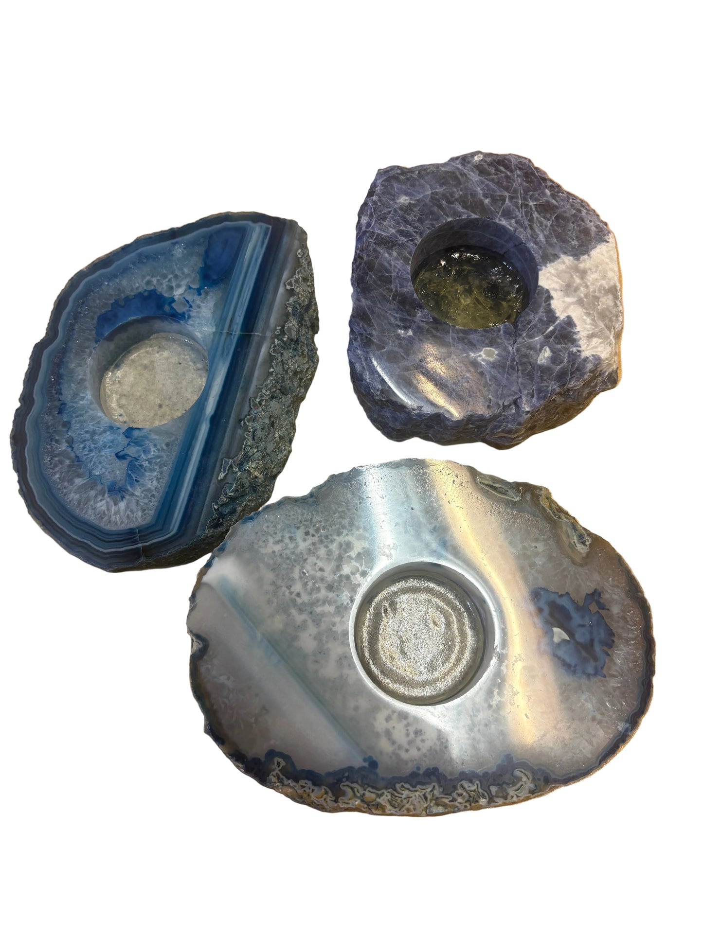 Tea Light Holder Various Stones