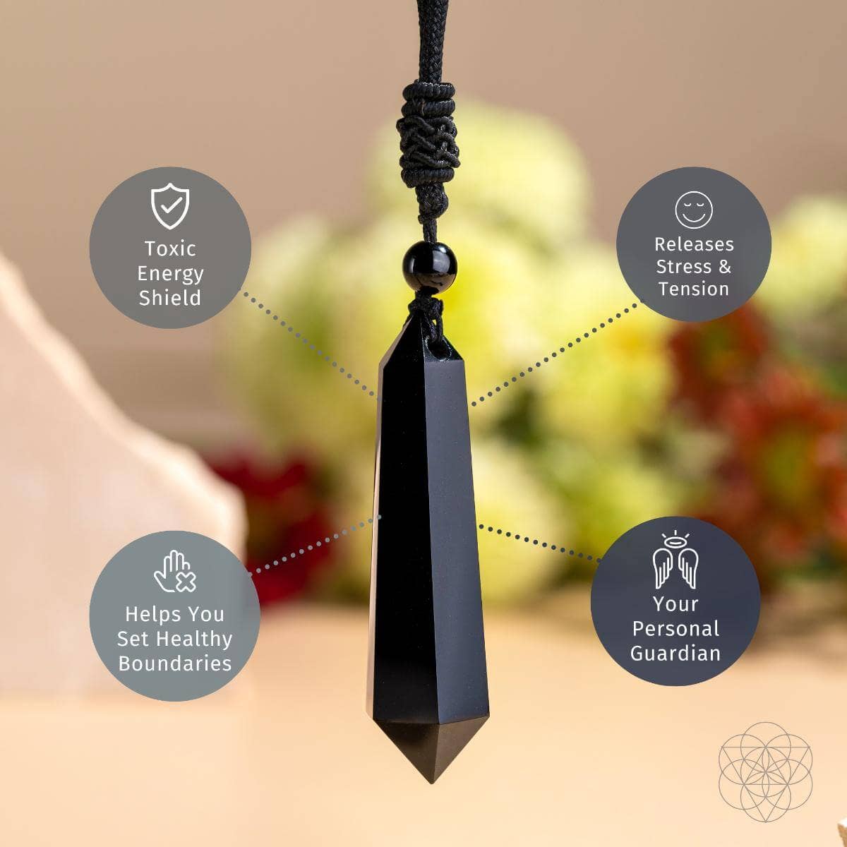 Black Obsidian Talisman of Protection