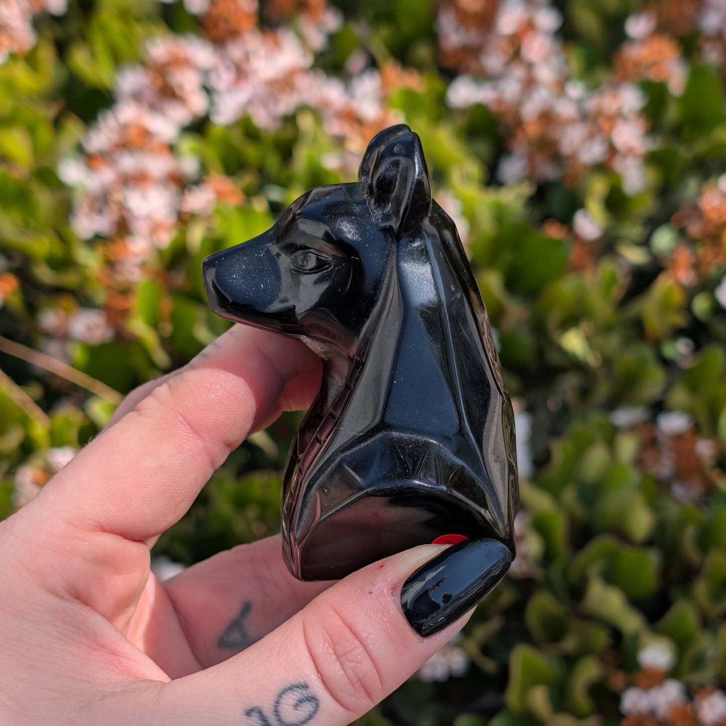 Obsidian Anubis Carving 