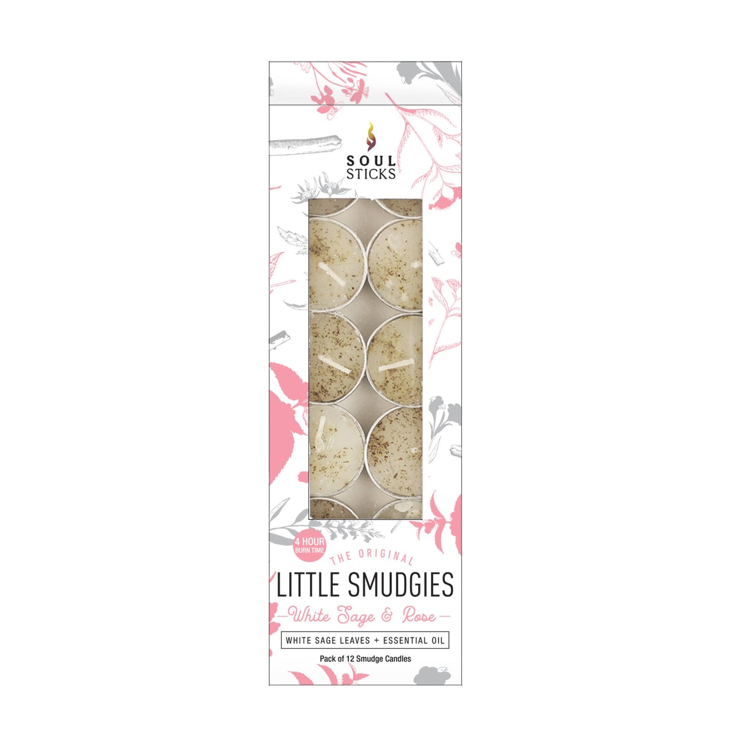 Soy Smudge Candle, Rose - Little Smudgies (12 pk.)