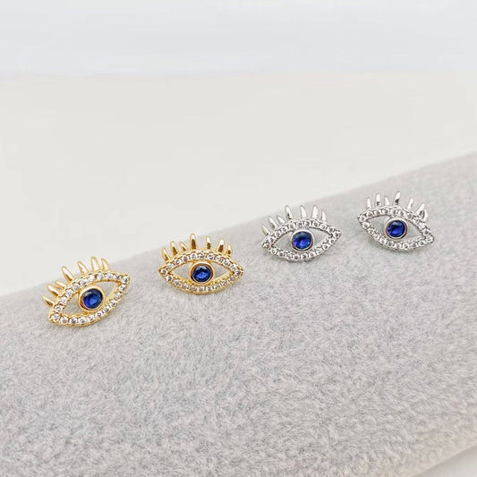 Cubic Zirconia Evil Eye Ear Studs