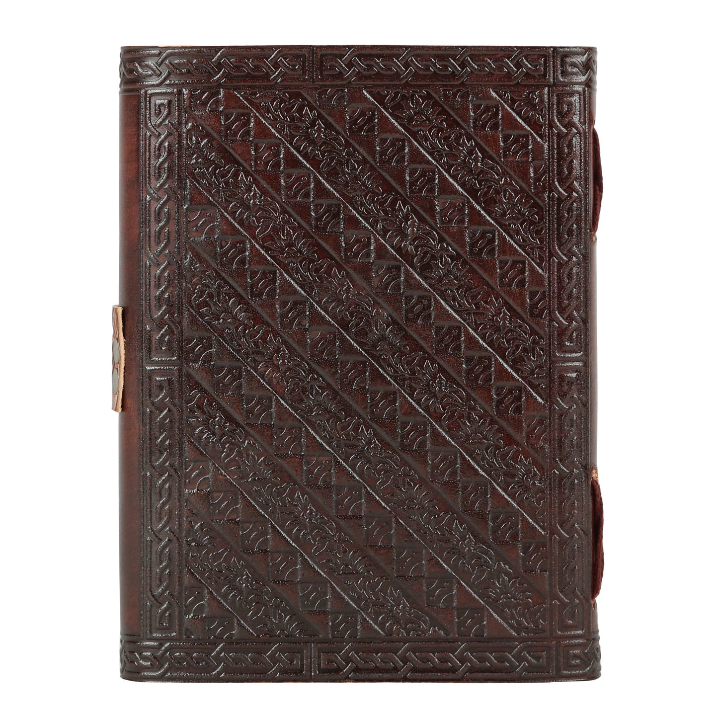 TUZECH Tree of Life with Wolves Vintage Book of Shadows Handmade Leather Journal Diary Hocus Pocus Notebook Seven Chakra Gift for Men Women Him Her With Leather Bound 7X5 Inches