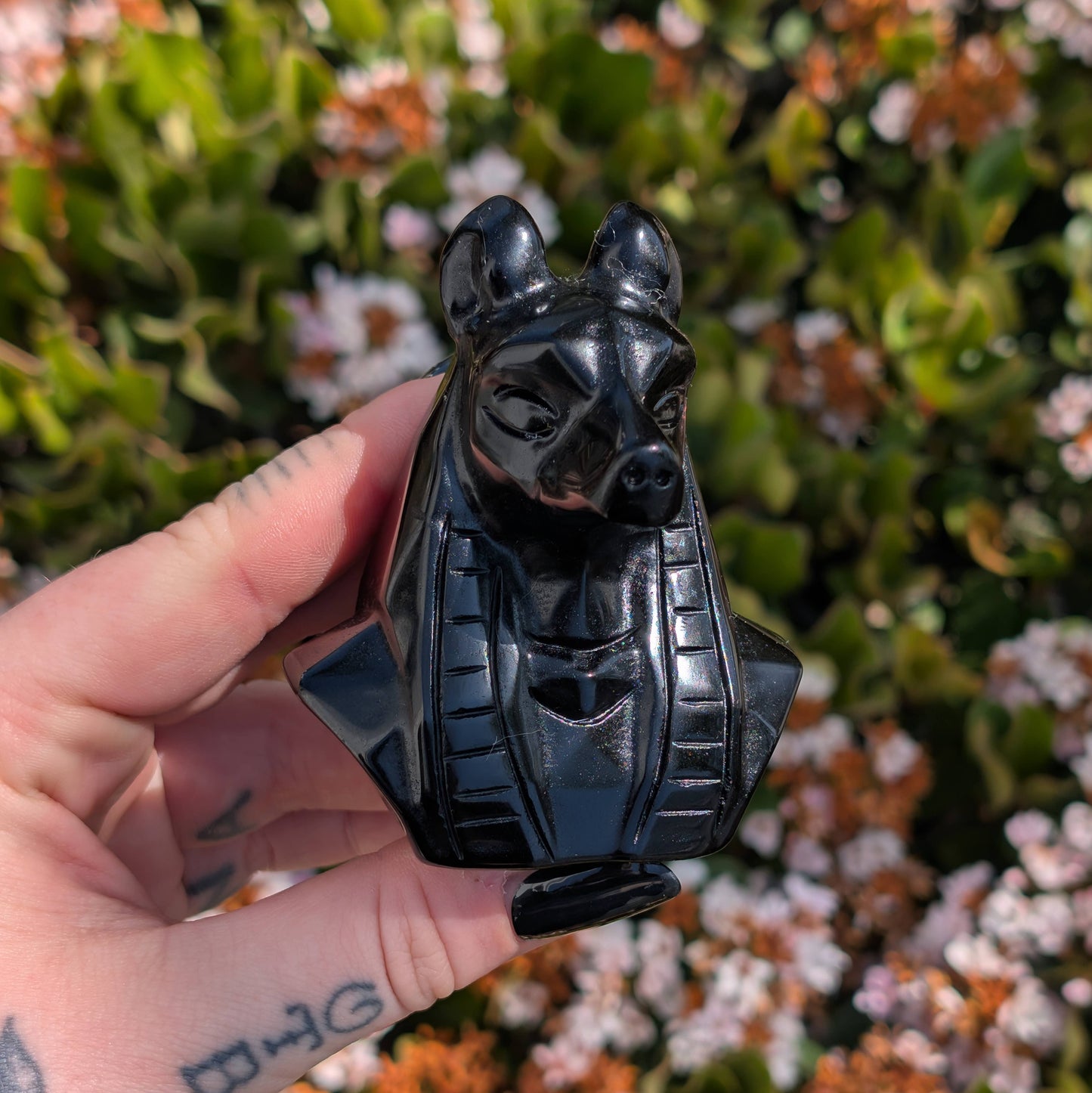 Obsidian Anubis Carving 