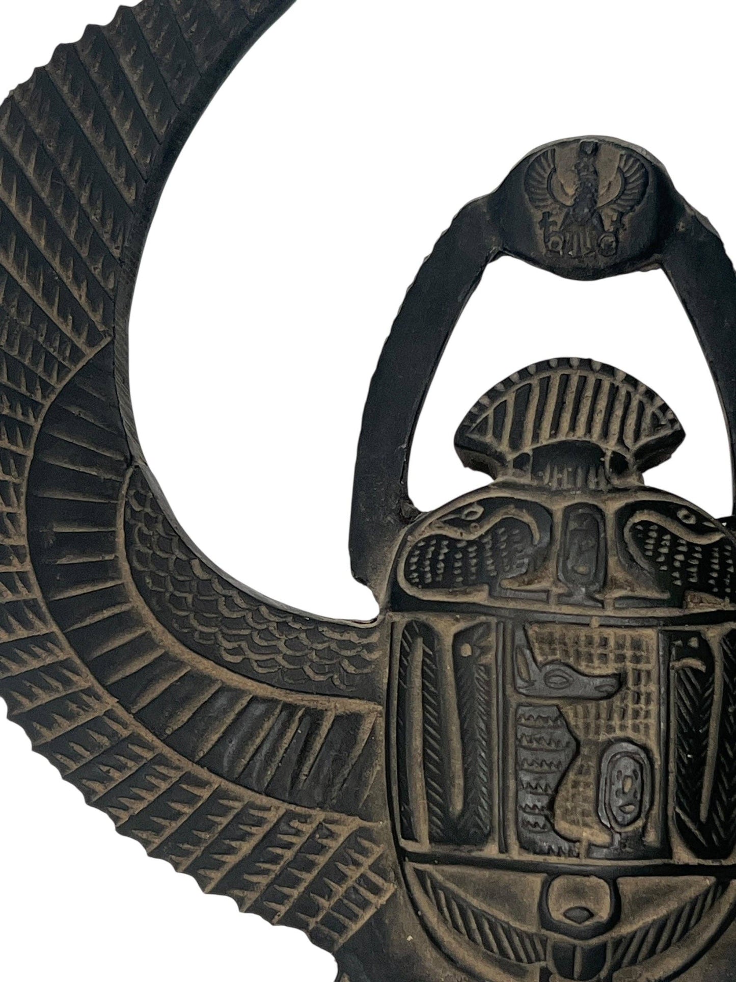 Khepri Scarab with Wings Black Basalt
