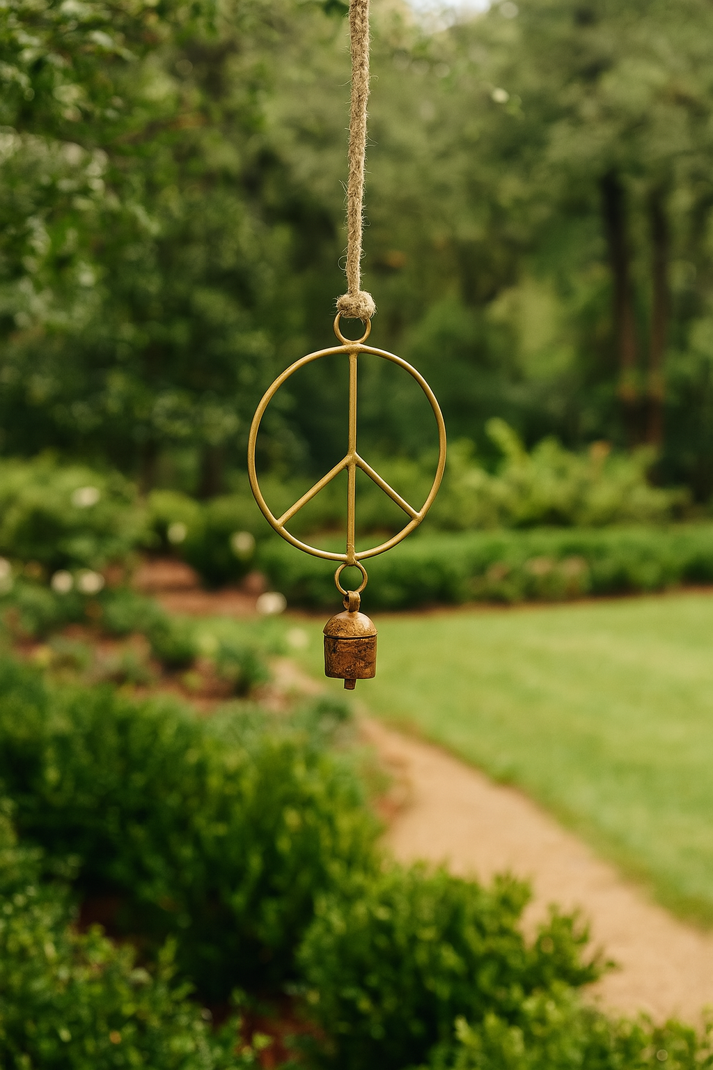 Air Element Peace Bell Wind Chime - Fair Trade Garden
