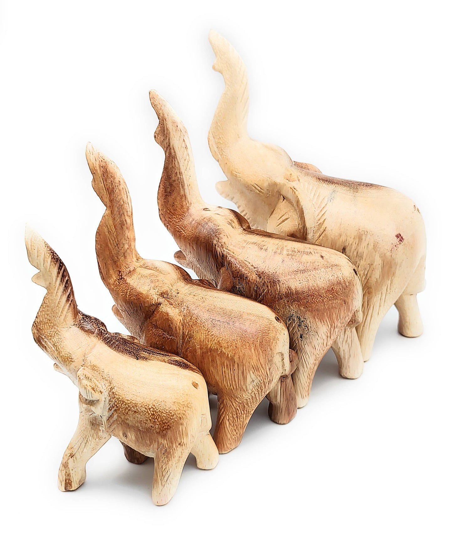 Wooden Trumpeting Elephant 2 inches tall
