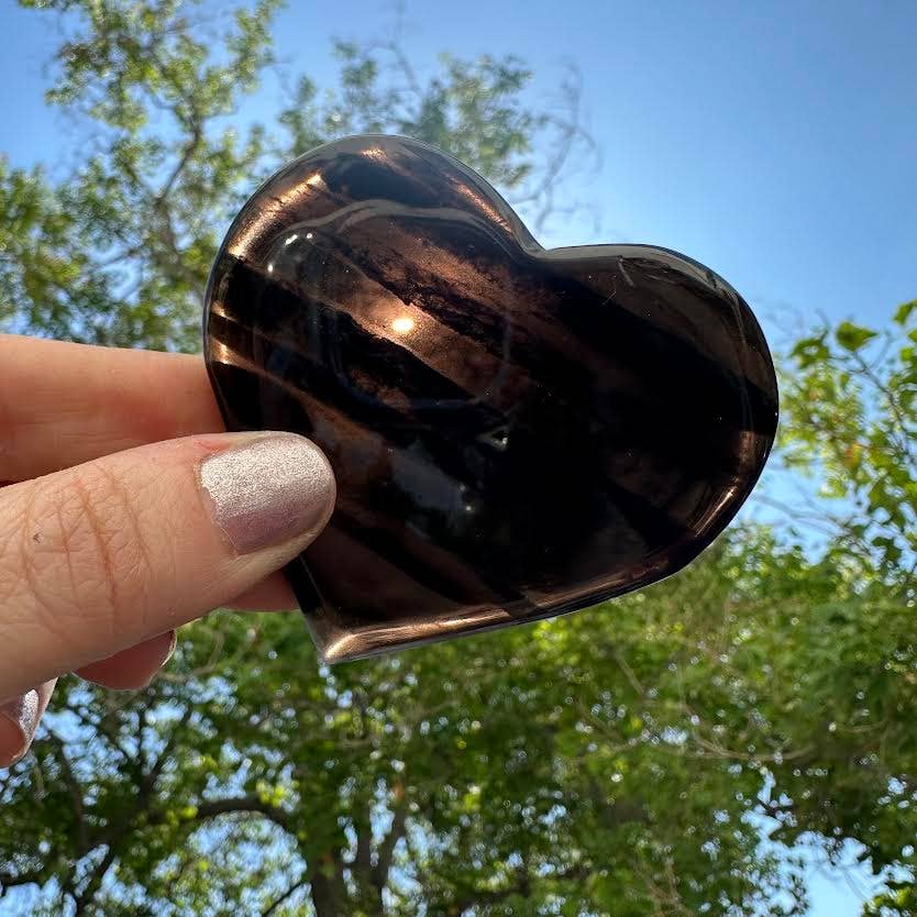 Midnight Lace Obsidian Heart