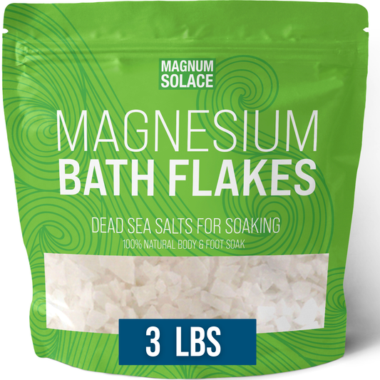 Magnesium Bath Flakes, Dead Sea Bath Salts, Bath Soak: 3LB