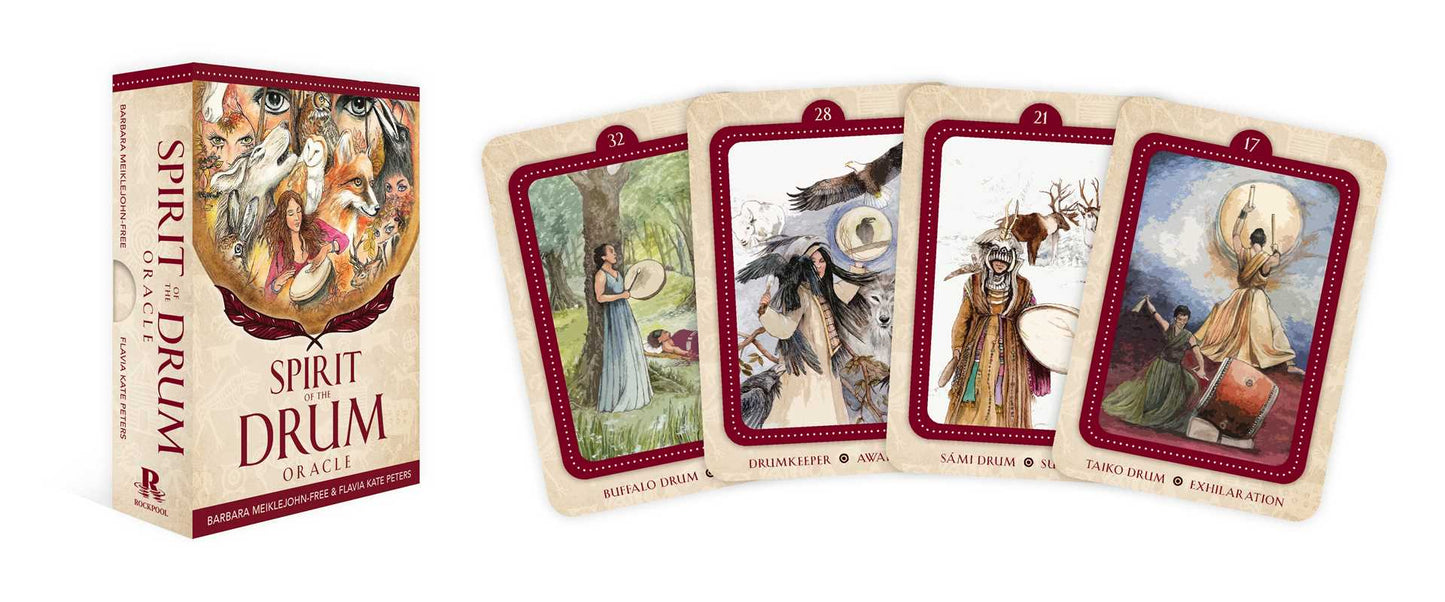 Spirit of the Drum Oracle by Barbara  Meiklejohn-Free: Flashcards; 136 pages / English
